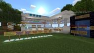 The EcoCityCraft spawn hub (Image via Minecraft)